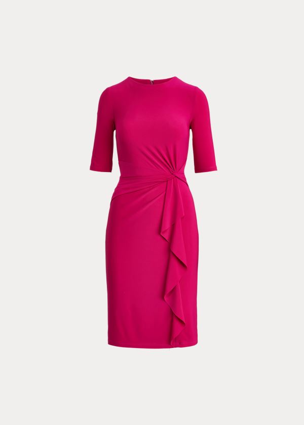 Women's Ralph Lauren Twisted-Knot Jersey Dresses | 394625ZUF